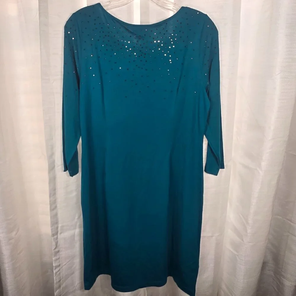 Tommy Bahama Sequin Teal Green Blue Mini Dress size Large NWT